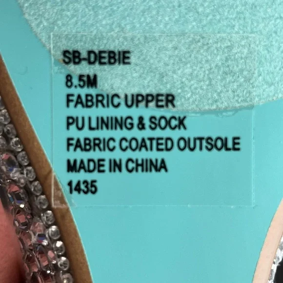 New Betsey Johnson Silver Rhinestone Debie Wedge Heel Shoes Size 8.5 - Picture 11 of 12